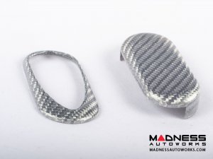 Alfa Romeo 4C Key Fob Cover - Carbon Fiber - Silver